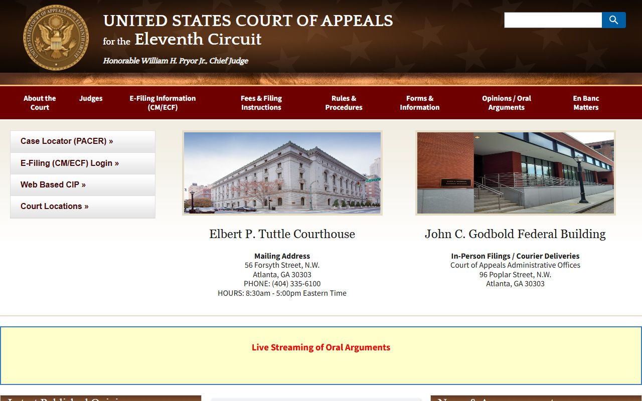 Thomas County court dockets Eleventh Circuit source