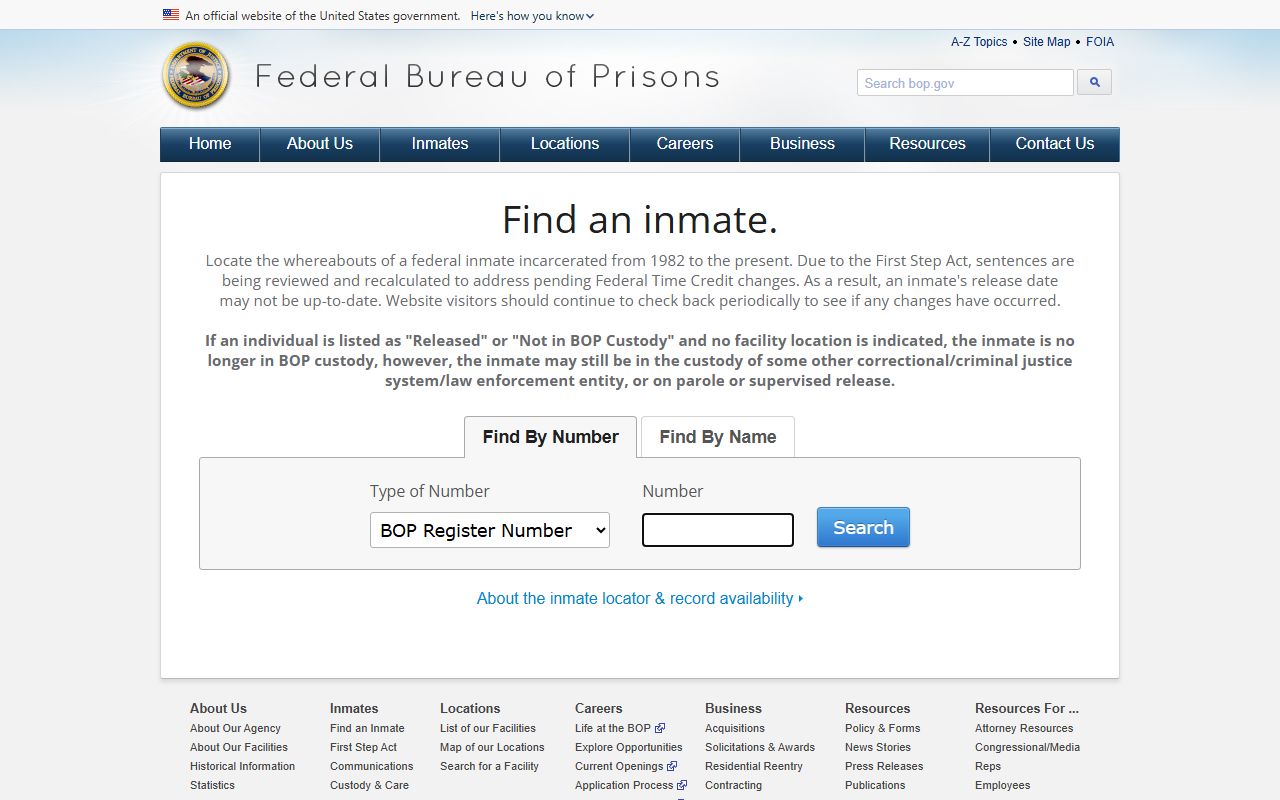 Thomas County criminal court records Federal Bureau of Prisons locator