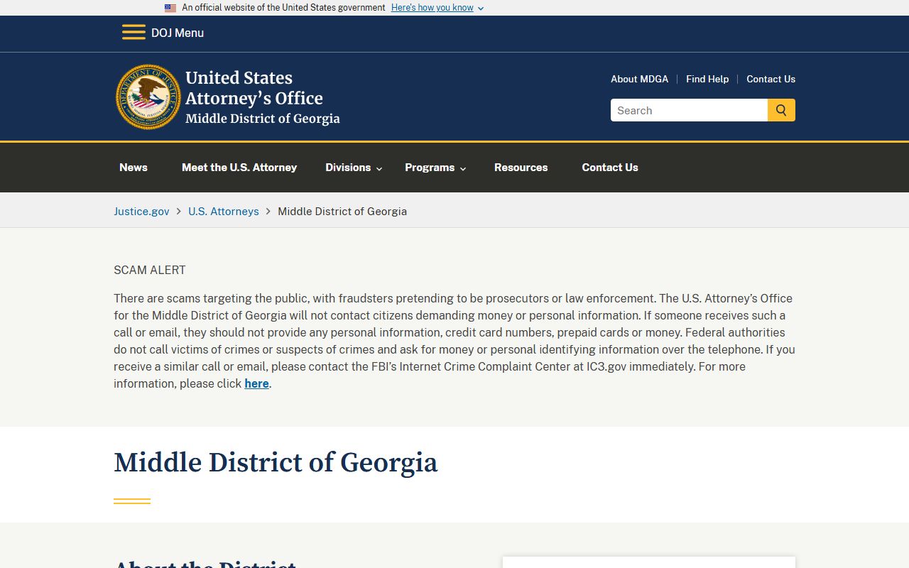 Thomas County criminal court records U.S. Attorney source