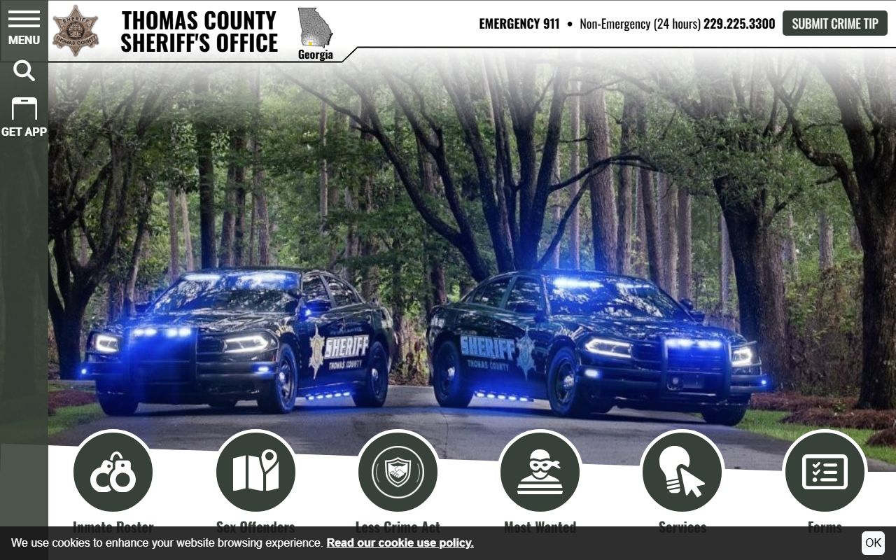 Thomas County court records sheriff office homepage