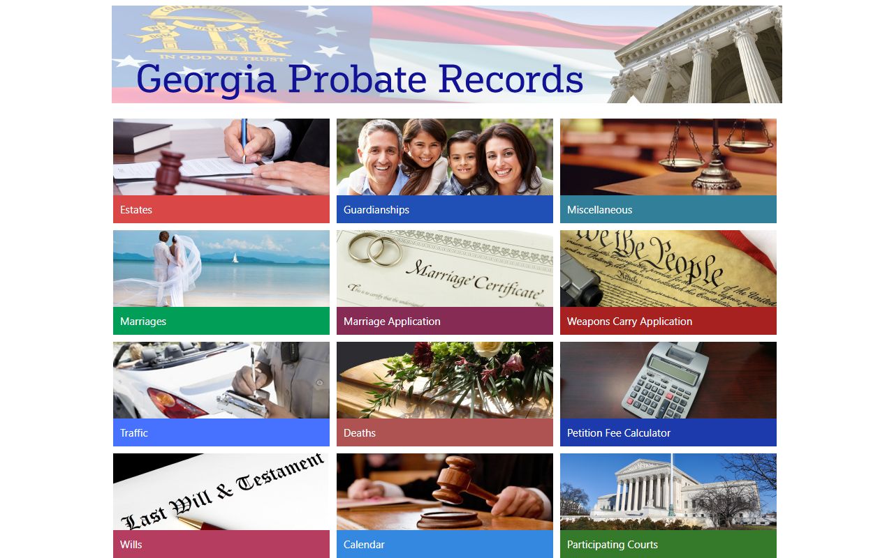 Thomas County probate records Georgia Probate Records portal