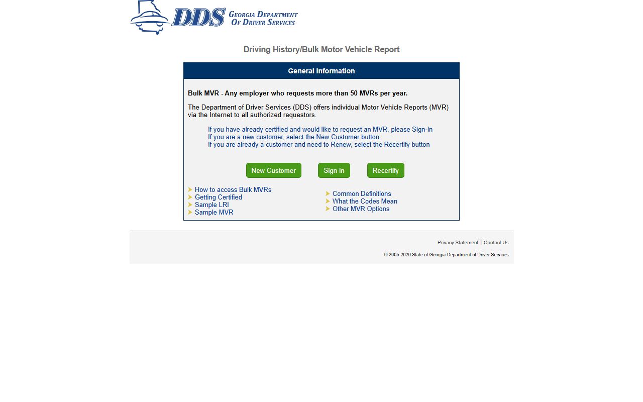 Thomas County traffic court records Georgia DDS online MVR portal